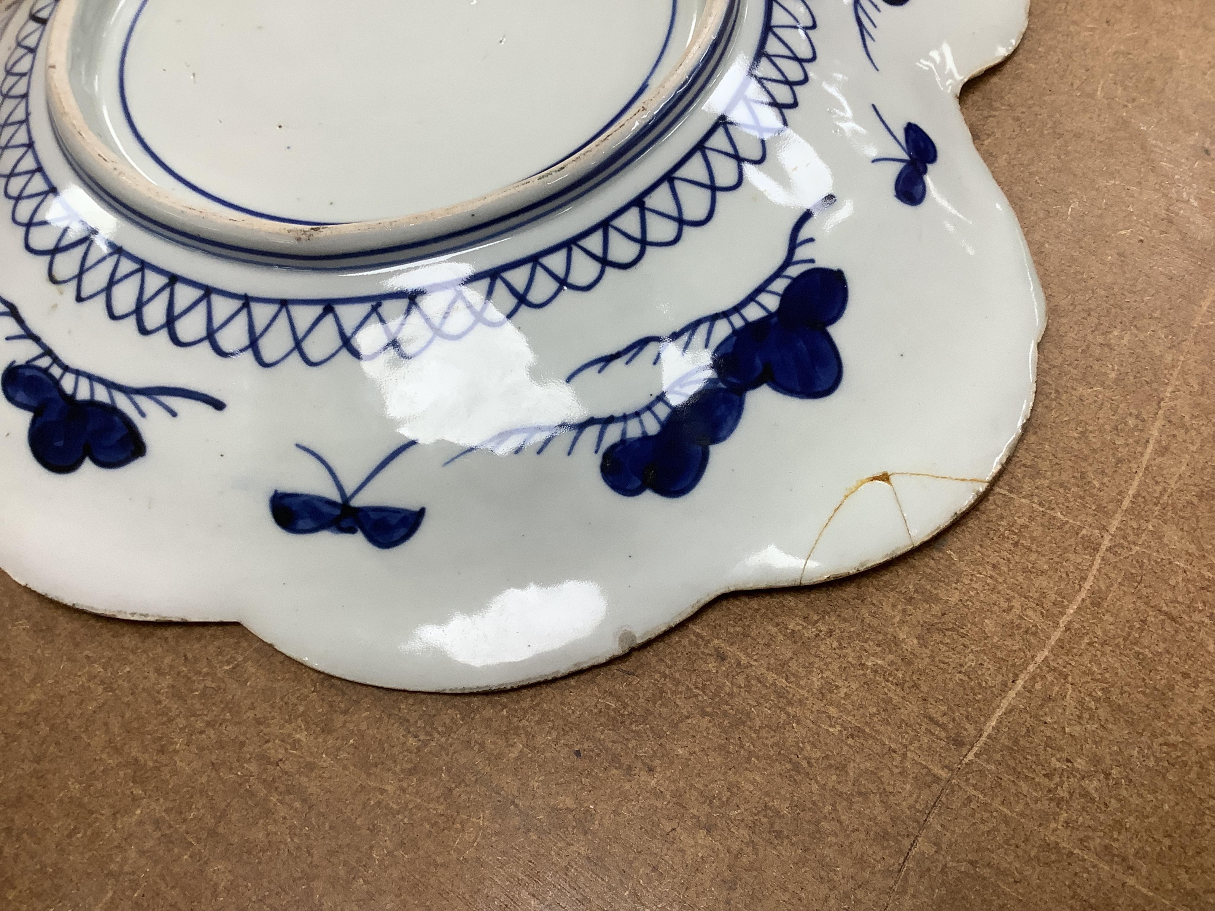 Two large Japanese Imari dishes, 19th century, to include one designed as an insect, largest 32cm wide